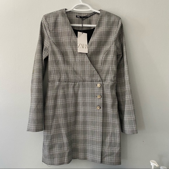 ZARA plaid blazer dress- BNWT - Picture 2 of 8